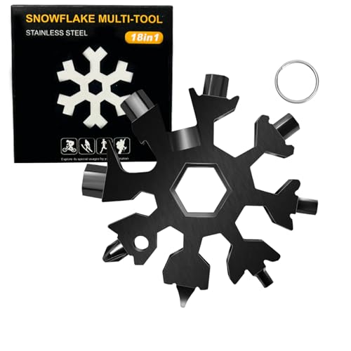18-in-1 Schneeflocken Multitool,Edelstahl Multitool Schneeflocke,Schneeflocke Multi-Tool,Reisen, Freien, CampingWeihnachtsgeschenke für Männer, Adventskalender Männer Geschenke von Aoiuenok