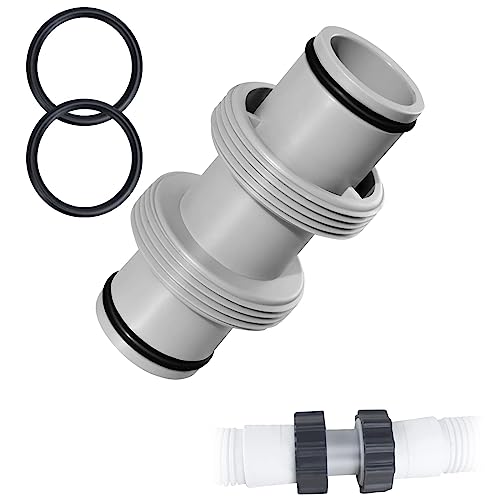 Schlauchverbinder 38mm, 2 Wege Poolschlauch 38mm Verbinder,Poolschlauch Adapter für Intex Bestway Coleman,Pool Anschlussset 38mm für Poolschläuche,Pool Schlauchverbinder Verlängerung(grau/1pcs) von Aoiuenok