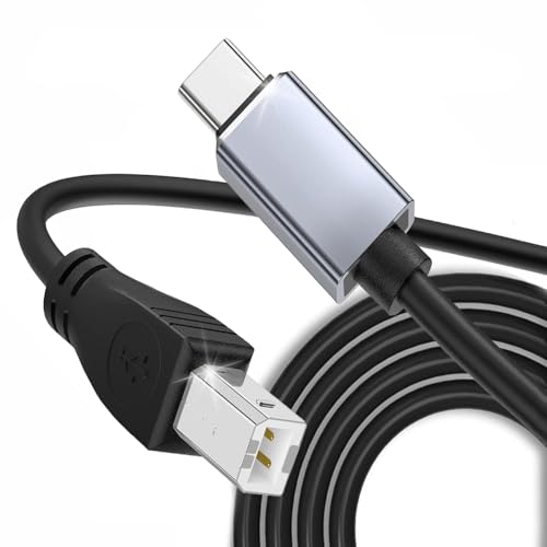 Aoiutrn USB C zu Midi Kabel, High Speed OTG Typ C zu USB 2.0 Midi Kabel Kompatibel mit iPhone 16/15/Huawei/Samsung zu USB Mikrofon, MIDI-Tastatur, elektronische Instrumente und mehr (Typ-c) von Aoiutrn