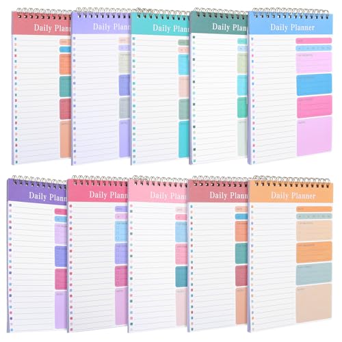 AojSup 10 Pcs Daily To Do List Notebook 5" x 8" Daily Planner 30 Sheets Spiral to Do List Notebook for Classroom Office Plan Work Schedule Checklist AojSup 10 Pcs Daily To Do List Notebook 5" x 8" Daily Planner 30 Sheets Spiral to Do List Notebook for Classroom Office Plan Work Schedule Checklist von AojSup