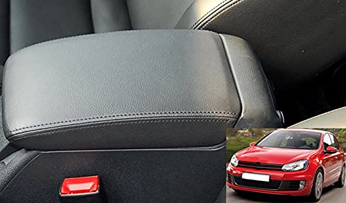 Auto Armlehne Abdeckung Leder Mittelkonsole Abdeckung Schutz FüR Golf 6 MK6 2010 2011 2012 2013 Mittelarmlehne Box Pad Panel Car Styling ZubehöR von Aojiek