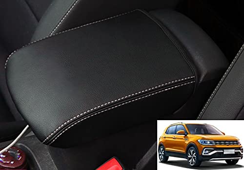 Auto Armlehne Abdeckung Leder Mittelkonsole Abdeckung Schutz FüR T-Cross 2018 2019 2020 Mittelarmlehne Box Pad Panel Car Styling ZubehöR von Aojiek