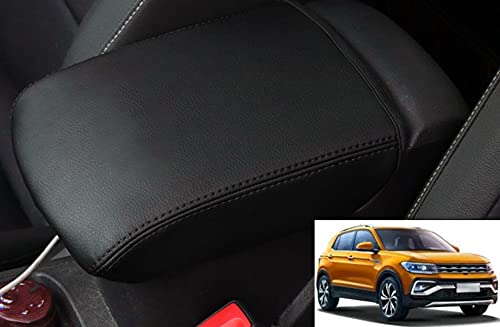 Auto Armlehne Abdeckung Leder Mittelkonsole Abdeckung Schutz FüR T-Cross 2018 2019 2020 Mittelarmlehne Box Pad Panel Car Styling ZubehöR von Aojiek