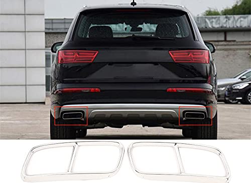 Auto Auspuffblende Auspuff Blende Edelstahl Auspuff Abdeckung FüR Q7 4M 2016-2018 Auspuffblenden Endrohre Blenden Car Styling Externes ZubehöR von Aojiek