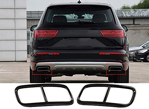 Auto Auspuffblende Auspuff Blende Edelstahl Auspuff Abdeckung FüR Q7 4M 2016-2018 Auspuffblenden Endrohre Blenden Car Styling Externes ZubehöR von Aojiek