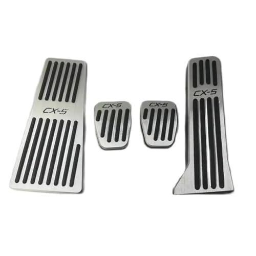 Auto Pedal Set Pedalabdeckung FüR Maz-da CX5 CX 5 CX-5 2013 2014 2015 2016 2017 2018 2019 2020 Aluminium Gaspedal Bremspedal Gas Bremse Abdeckung Anti -Rutsch Pad ZubehöR von Aojiek