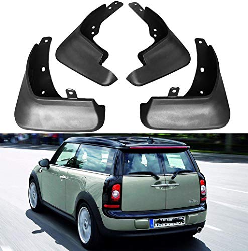 Auto SchmutzfäNger Gummi Spritzschutz FüR Mini Clubman R55 R56 2007-2013 Countryman Cooper R60 2010-2016 F60 2017-2020 Mud Flaps KotflüGel Fender Schutz Vorne Und Hinten ZubehöR 4 StüCk Schwarz von Aojiek