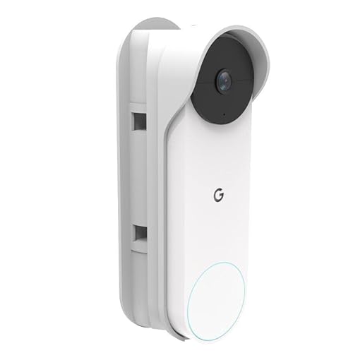 Anti-Diebstahl Google Nest Doorbell Türklingel Türhalterung,No-Drill Montagehalterung für Google Nest Türklingel Abdeckung Halter Nicht Block Türklingel (Weiß) A371 von Aokicase