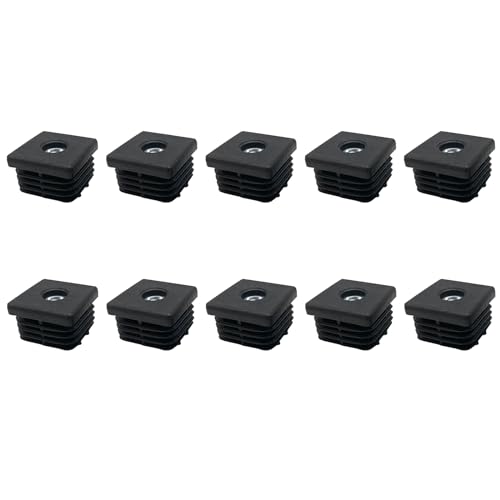 10 schwarze Kunststoffmuttern, Rohrstopfen, Einsätze für Vierkantrohre mit M8-Gewinde, Kunststoff-Rohrendkappen, Stuhl-Endkappen, Möbelbeinstopfen 30 x 30 mm 10 schwarze Kunststoffmuttern, Rohrstopfen, Einsätze für Vierkantrohre mit M8-Gewinde, Kunststoff-Rohrendkappen, Stuhl-Endkappen, Möbelbeinstopfen 30 x 30 mm von Aoktorkit