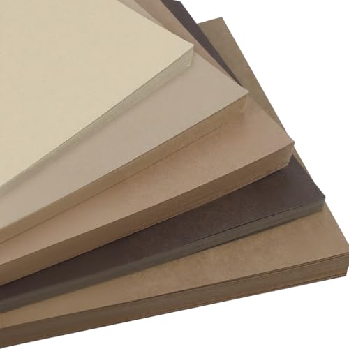20 Blatt A4-Karton, 230 g farbiger Karton, Kartonpapier in 5 Farben für Bastelarbeiten, Kunst und Handwerk, Braun 20 Blatt A4-Karton, 230 g farbiger Karton, Kartonpapier in 5 Farben für Bastelarbeiten, Kunst und Handwerk, Braun von Aoktorkit