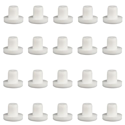 20 Stück solide Silikon-Stopfen 4 mm runde Lochstopfen, schwarze Silikon-Stopfen, Einsatz-Endkappen für Flaschen, Glasmöbel, 20 Stück von Aoktorkit