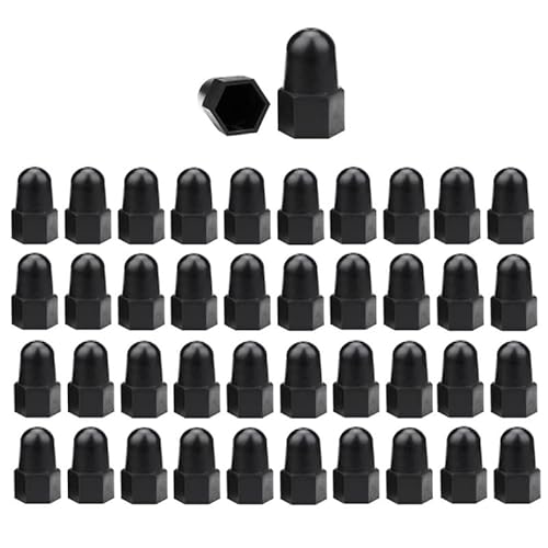 50 Stück Sechskantmutterbolzenabdeckungen, schwarz, M16 x 24 x 50 Bolzenkappen, Kunststoff, höhere Kuppelschraubenmuttern, Schutzkappen für Schrauben, Sechskantschrauben 50 Stück Sechskantmutterbolzenabdeckungen, schwarz, M16 x 24 x 50 Bolzenkappen, Kunststoff, höhere Kuppelschraubenmuttern, Schutzkappen für Schrauben, Sechskantschrauben von Aoktorkit