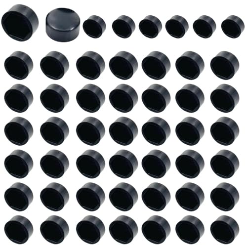 50 Stück schwarze Sechskantmutterabdeckungen, M12 Kunststoff-Mutterkappen, Mutterschutzkappen für Sechskantmuttern 50 Stück schwarze Sechskantmutterabdeckungen, M12 Kunststoff-Mutterkappen, Mutterschutzkappen für Sechskantmuttern von Aoktorkit