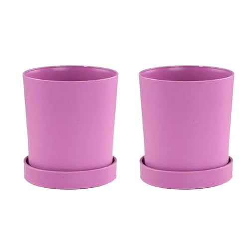 Aoktorkit Kleiner Blumentopf mit Untersetzern, 11,2 cm, Kunststoff, 11,3 x 12,4 cm, Rosa, 2 Sets Aoktorkit Kleiner Blumentopf mit Untersetzern, 11,2 cm, Kunststoff, 11,3 x 12,4 cm, Rosa, 2 Sets von Aoktorkit