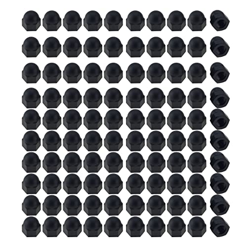 M6 Hutmuttern, 100 Stück schwarze Nylon-Eichelkopf-Sechskantmuttern, Gewindebolzenkappen, Muttern, Schutzabdeckungen für Schrauben, Schrauben M6 Hutmuttern, 100 Stück schwarze Nylon-Eichelkopf-Sechskantmuttern, Gewindebolzenkappen, Muttern, Schutzabdeckungen für Schrauben, Schrauben von Aoktorkit