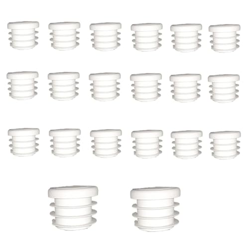Runde Kunststoffstopfen, weiße Innenendkappen, 25 mm Abdeckung für Möbel, Stuhl, Schreibtischbeine, Tische, Fuß, Rohre, 20 Stück Runde Kunststoffstopfen, weiße Innenendkappen, 25 mm Abdeckung für Möbel, Stuhl, Schreibtischbeine, Tische, Fuß, Rohre, 20 Stück von Aoktorkit