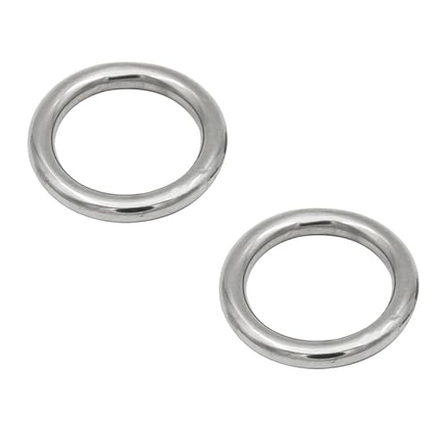 Runde Metallringe, 304 Edelstahl, O-Ring für Fitness-Ringe, Yoga-Ringe, Taschenzubehör, 10 x 40 mm, 2 Stück Runde Metallringe, 304 Edelstahl, O-Ring für Fitness-Ringe, Yoga-Ringe, Taschenzubehör, 10 x 40 mm, 2 Stück von Aoktorkit