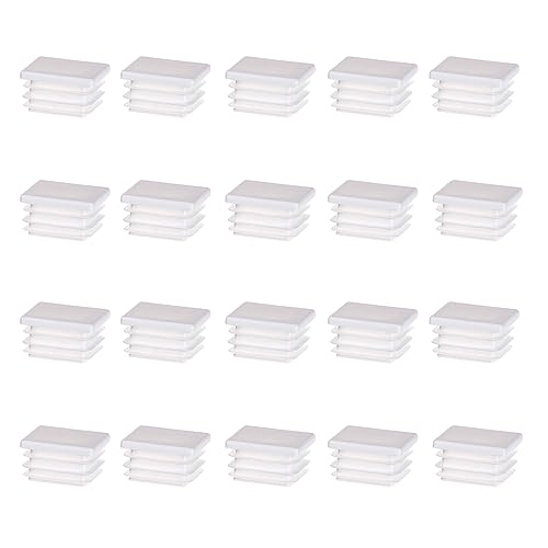 Weiße quadratische Kunststoffstopfen, 20 Stück Rohr-Innenendkappen, 40 mm x 40 mm, Abdeckung für Möbel, Stuhl, Schreibtisch, Tische, Fuß, Rohr Weiße quadratische Kunststoffstopfen, 20 Stück Rohr-Innenendkappen, 40 mm x 40 mm, Abdeckung für Möbel, Stuhl, Schreibtisch, Tische, Fuß, Rohr von Aoktorkit