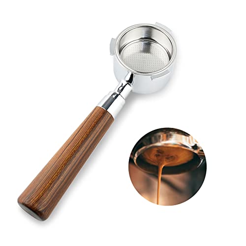 51mm Bodenloser Siebträger, AolKee bodenloser siebträger 51mm，siebträger zubehör, wiederverwendbarer Kaffee-Siebträger, 51 mm Drei-Ohr-Griff, kompatibel mit Delonghi EC680 EC685 von AolKee
