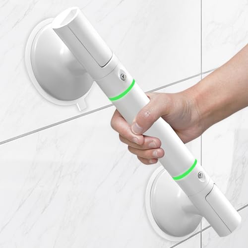 Aolawco Haltegriffe für Senioren mit Saugnapf, MAX 110KG - Haltegriff Dusche Ohne Bohren, Abnehmbarer Badewannengriff, Duschgriff mit Saugnapf von Aolawco