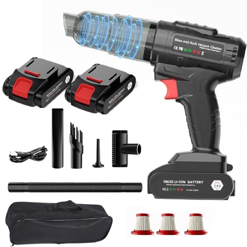 Aolawco Handstaubsauger für das Auto mit 2 Batterien, 13000Pa 3 in 1 Leistungsstarker Staubsauger Schnurlos, Tyep-C Wiederaufladbar Doppellagige Filtration Wiederaufladbar Tragbarer Mini Staubsauger Aolawco Handstaubsauger für das Auto mit 2 Batterien, 13000Pa 3 in 1 Leistungsstarker Staubsauger Schnurlos, Tyep-C Wiederaufladbar Doppellagige Filtration Wiederaufladbar Tragbarer Mini Staubsauger von Aolawco