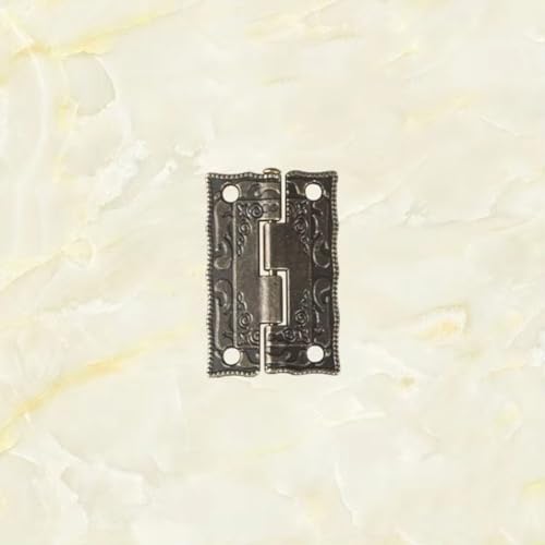 1024 chinesisches Scharnier für Heimwerker, antiker Druck, Holzbox, Geschenkverpackung, Zinklegierung, Scharnier (antikes Messing, 10 Stück) von Aoleegatt