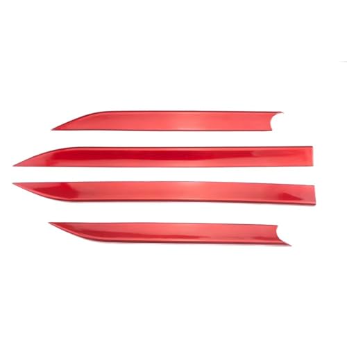 4 STÜCKE ABS Carbon Fiber Farbe oder Rot Innen Tür Linie Dekorative Trim Abdeckung Innen Dekorative Für Ford Ranger XL XLT 2023(red) von Aoleegatt