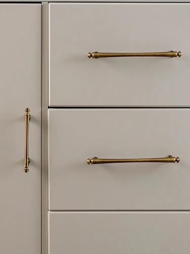 Antike Messing Möbelgriff Möbel Küchenschrank T bar zieht Hardware Schrank Bronze Griff Box Goldknopf (B3-128 mm) von Aoleegatt