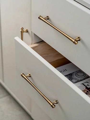 Antike Messing Möbelgriffe Küchenschrank T Bar zieht Ausrüstung Schrank braun Schubladengriff Gold Knauf (A4-192mm) von Aoleegatt