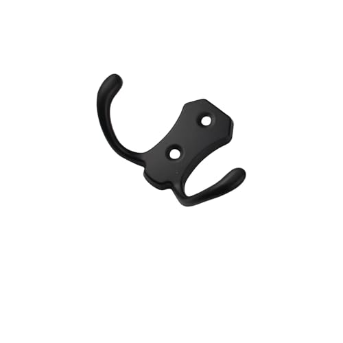 Antike europäischen Stil schwarz Metall Zinklegierung Halbmond kleine Doppelhaken für Schlafzimmer Kleidung und verschiedene Artikel Haken Kleidung Haken Kleidung Kleidung schwarz Haken Haken Haken von Aoleegatt