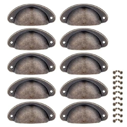 Aoleegatt 10 Stück antike Schrankgriffe,Schalengriffe,Messing,Schubladengriffe,Muschelknöpfe Schrank,Küchenmöbel,Dekoration mit Schrauben,Bronze Aoleegatt 10 Stück antike Schrankgriffe,Schalengriffe,Messing,Schubladengriffe,Muschelknöpfe Schrank,Küchenmöbel,Dekoration mit Schrauben,Bronze von Aoleegatt