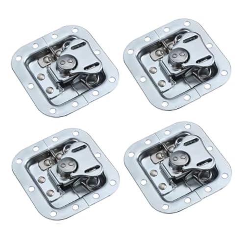 Aoleegatt 4 Sätze 82 * 77 mm Butterfly-Verschluss Road Flightcase Werkzeugkasten Airbox-Verschluss Gepäck Butterfly-Haspe-Verriegelung Hardware-Beschlag Vorhängeschloss von Aoleegatt