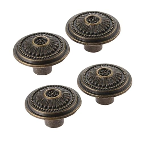 Aoleegatt 4 Stück Vintage-Schrankschubladen-Griffknopf mit einem Loch,Vintage-Ring-Zugknopfgriff Schrank,Kommode,Tür,Schublade mit Schrauben Aoleegatt 4 Stück Vintage-Schrankschubladen-Griffknopf mit einem Loch,Vintage-Ring-Zugknopfgriff Schrank,Kommode,Tür,Schublade mit Schrauben von Aoleegatt