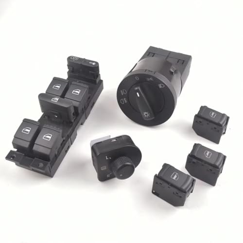 Aoleegatt 4 stücke Auto Power Fenster Schalter Panel hinten Spiegel Für VW Jetta Golf MK4 Bora Passat B5 B5.5 1999 2000 2001 2002 2003 2004 von Aoleegatt