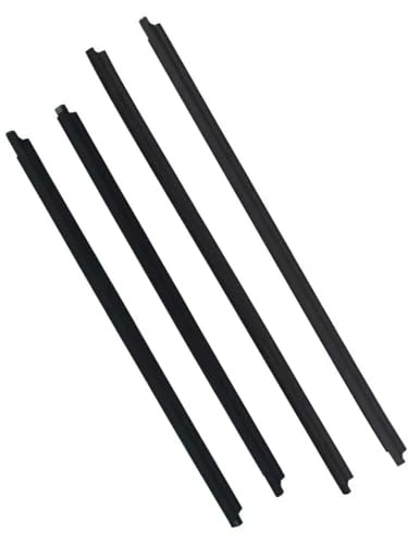 Aoleegatt 4Pcs Auto Tür Fenster Abdichtung Streifen Schwarz Glas wasserdichte Weathers Gummi Für Toyota Fortuner 2004-2015 von Aoleegatt