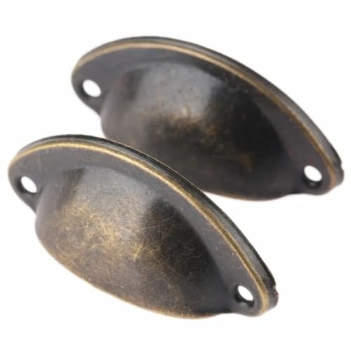 Aoleegatt 5 Stück Mini-Griffe in Muschelform, antike Bronze, Eisen, Möbel-Türknöpfe mit Schrauben, 50 x 20 mm, für Schubladen, Schränke, Schmuckkästen Aoleegatt 5 Stück Mini-Griffe in Muschelform, antike Bronze, Eisen, Möbel-Türknöpfe mit Schrauben, 50 x 20 mm, für Schubladen, Schränke, Schmuckkästen von Aoleegatt