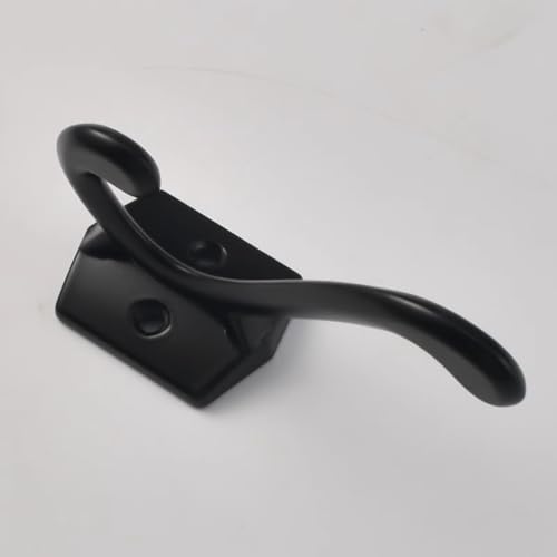 Aoleegatt Antik Retro Zinklegierung Garderobe Kleidung Umkleidezimmer Bad Einzelwand Haken (schwarz) von Aoleegatt