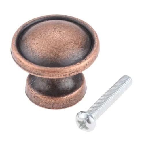 Aoleegatt Antike Bronze-Möbelknöpfe und -Griffe für Schranktüren, Vintage-Schmuckkästen, Kleiderschränke, Kommoden, Schubladenknöpfe und Schrauben (B 25 x 21 mm) von Aoleegatt