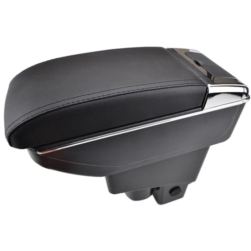 Aoleegatt Auto Dual Layer Aufbewahrungsbox Mittelkonsole Leder Armlehne Getränkehalter für Honda Fit Jazz 2002-2008 2003 2004 2005 2006 von Aoleegatt