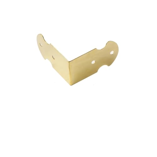 Aoleegatt B-047 Antike Kupferbox Streifentasche Holzbox Geschenkbox dekorative Ecke Eisen Lederecke Vier Seiten Schutzecke Code 4 (Gelb-10 Stück) von Aoleegatt