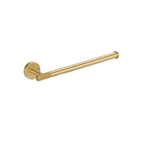 Aoleegatt Badezimmerzubehör aus Messing mit Rändelgarnitur, Handtuchhalter, Haken, Toilettenpapierhalter, Schwarzgold (BA01MB-HD160) von Aoleegatt
