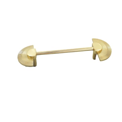 Aoleegatt Fächerförmige Schrankgriffe massivem Messing,goldfarben,kreative Kleiderschrank- Kommodengriffe,Schranktürknöpfe,Heimdekor,Möbelbeschläge (160 mm) von Aoleegatt