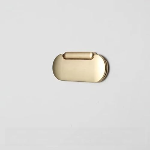 Aoleegatt Goldene Küchenschrankgriffe, Push-Pull-Türgriff, Kupfer-Zink-Legierung, dekorative Möbelschubladenknöpfe (9300-Kupfer-64 mm) von Aoleegatt