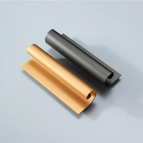 Aoleegatt Graugoldener moderner Schrank-/Küchenbeschlag, erweiterter Kleiderschrankgriff, Zinklegierung, Schrankschubladenknopf, Kastengriff (7686-Grau-512 mm) von Aoleegatt