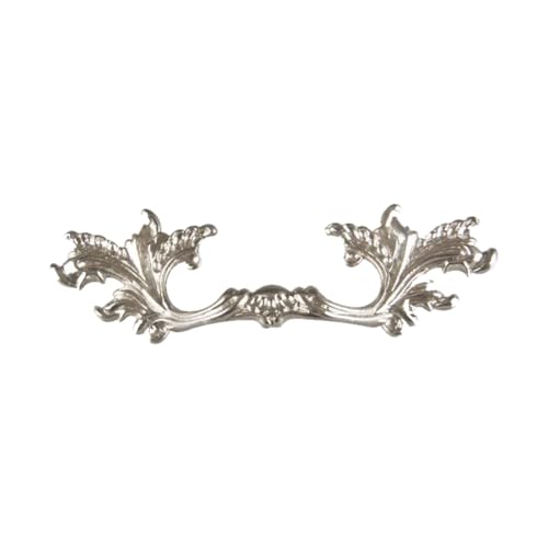 Aoleegatt Hardware-323 Antiker Streifengriff aus Zinklegierung für Schubladenschränke, Kleiderschrank, Blattgriff, Lochabstand 75 mm (Silber) von Aoleegatt