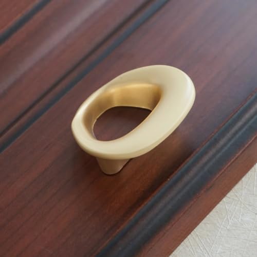 Aoleegatt Hohle Küchenschrankgriffe,platzierte goldene Schubladen-,Kommoden- Türknöpfe,Kleiderschrank- Schrankgriffe,Möbelbeschläge Zinklegierung (32 mm Lochabstand) von Aoleegatt