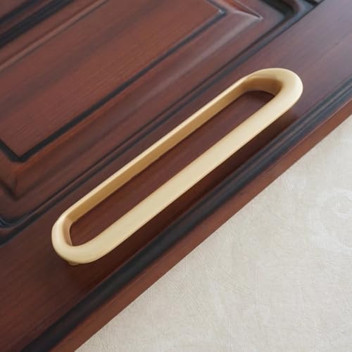Aoleegatt Hohle Küchenschrankgriffe,platzierte goldene Schubladen-,Kommoden- Türknöpfe,Kleiderschrank- Schrankgriffe,Möbelbeschläge Zinklegierung (96 mm Lochabstand) von Aoleegatt