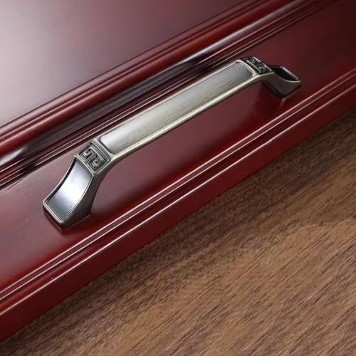 Aoleegatt Kleiderschrank-Türgriff im chinesischen Stil, antiker Kupfer-Schranktürgriff, Schubladenschrank-Zuggriff, mittlere Möbelbeschläge (2917-Yaqing-96 mm) von Aoleegatt