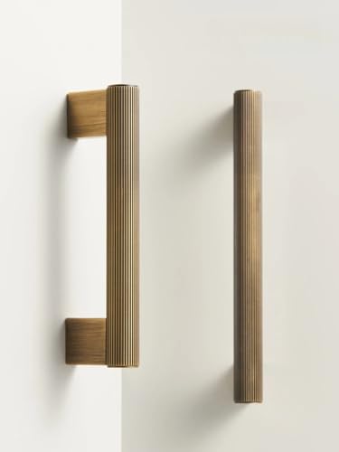 Aoleegatt Massive Messing Antik Messing Lineare Schrankknöpfe Lange T-Bar Möbel Kleiderschrank Schubladengriffe Ziehschrankstangen Quadratfuß (CH052-AB-192214) von Aoleegatt