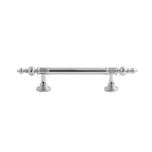 Aoleegatt Massive Messing-Griffe Küchenschränke,Chrom-Silber,Kleiderschrankgriffe,Schranktürknöpfe,leichte Möbelbeschläge (96 mm Lochabstand) von Aoleegatt